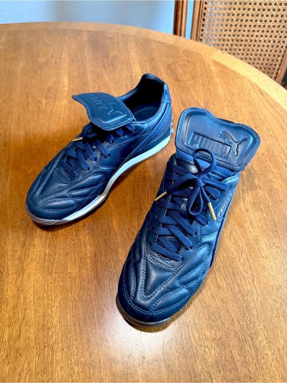 PUMA x FENTY Women's Navy Leather Athletic Sneakers Brand New - Picture 2 of 5